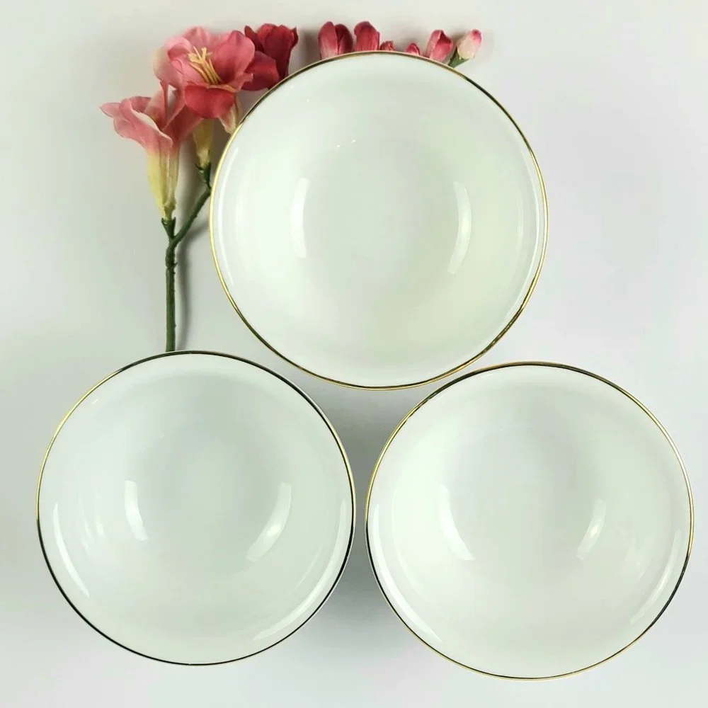 Vintage - Beautiful Dansk Bowls - White/Ivory Color- Set of 3